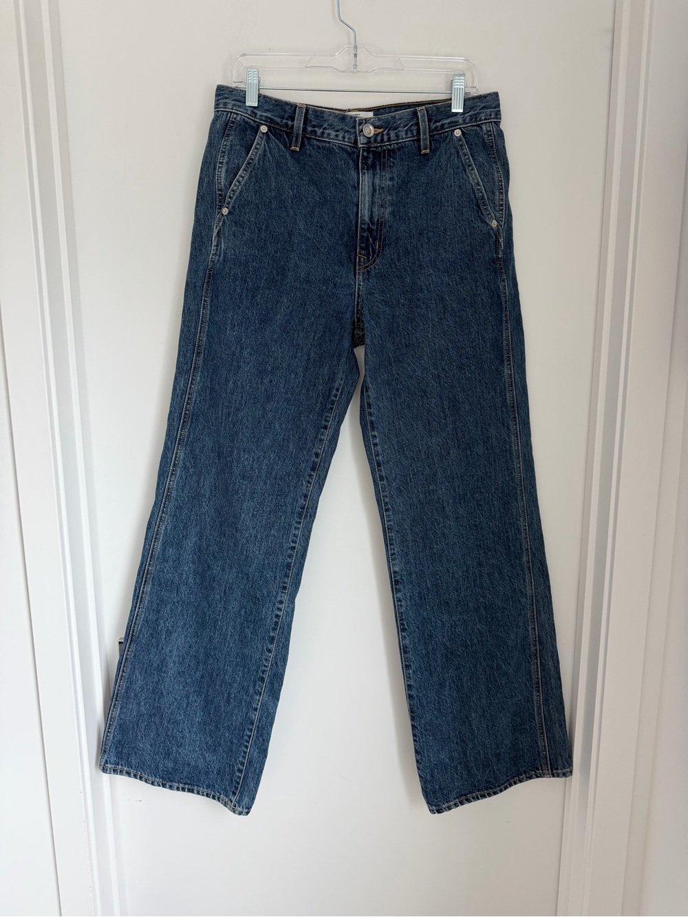 SLVRLAKE 28 Grace Double Seam Wide Leg Jeans Forbidden Love - Picture 7 of 13